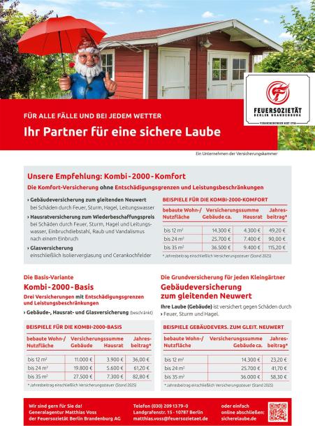 Flyer der Gartenversicherung
